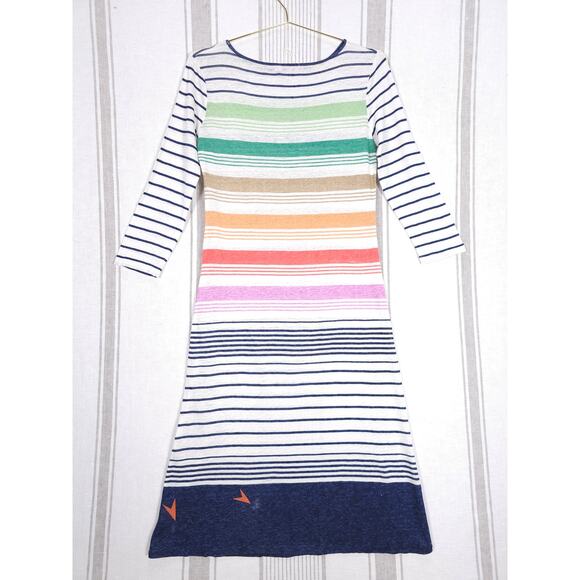 CALYPSO ST BARTH Linen Striped Midi Dress Sz Small Vacation Poolside‎ Resort - Picture 8 of 13